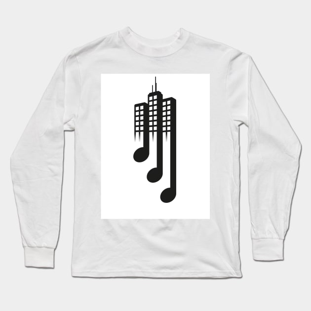 City Music Long Sleeve T-Shirt by AlexPDJ